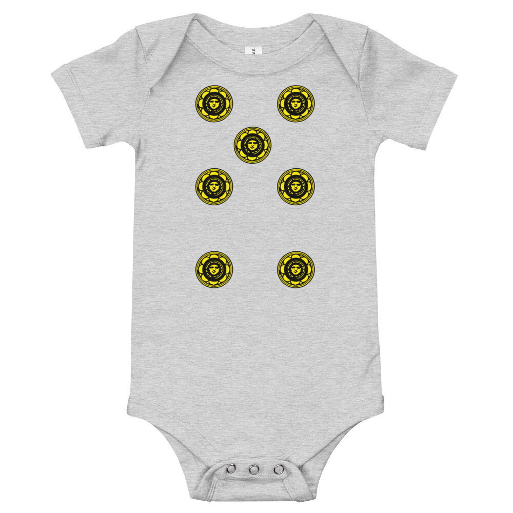 Vintage Seven of Coins / Sette Bello Baby Short Sleeve Onesie