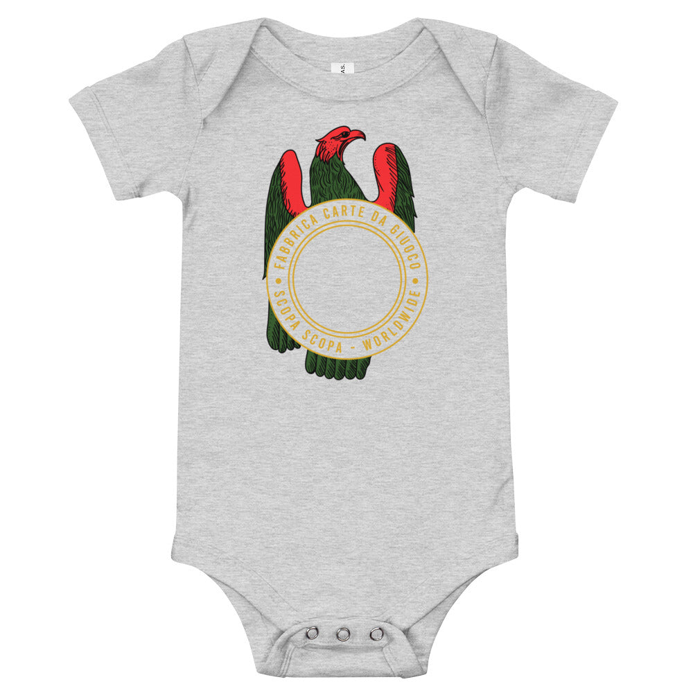 Sicilian Ace of Coins / Asso Di Denari Baby Short Sleeve Onesie