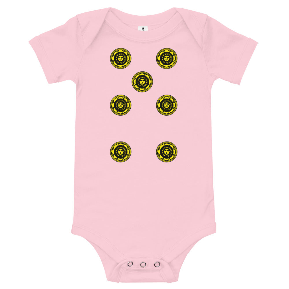 Vintage Seven of Coins / Sette Bello Baby Short Sleeve Onesie