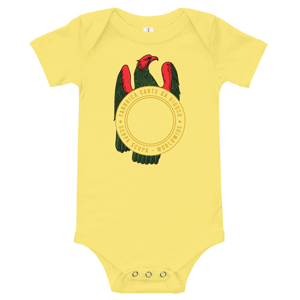 Sicilian Ace of Coins / Asso Di Denari Baby Short Sleeve Onesie