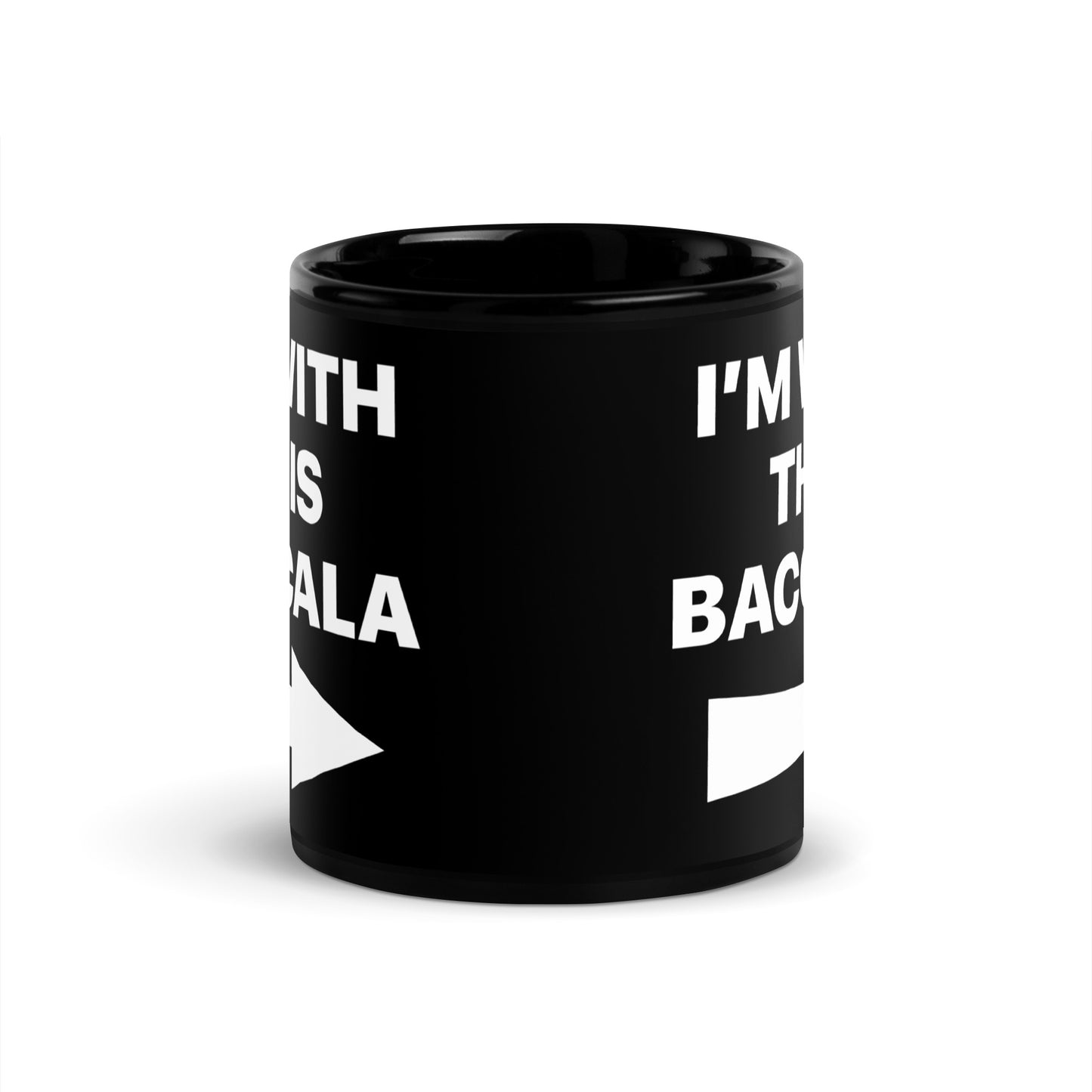 I'm With This Baccala Black Glossy Mug