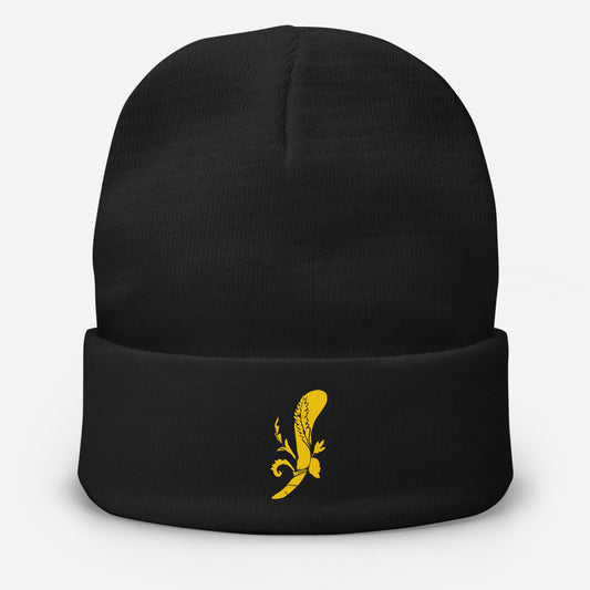 Golden Ace of Clubs Embroidered Beanie