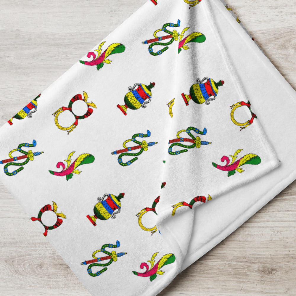 All The Neapolitan Aces Throw Blanket