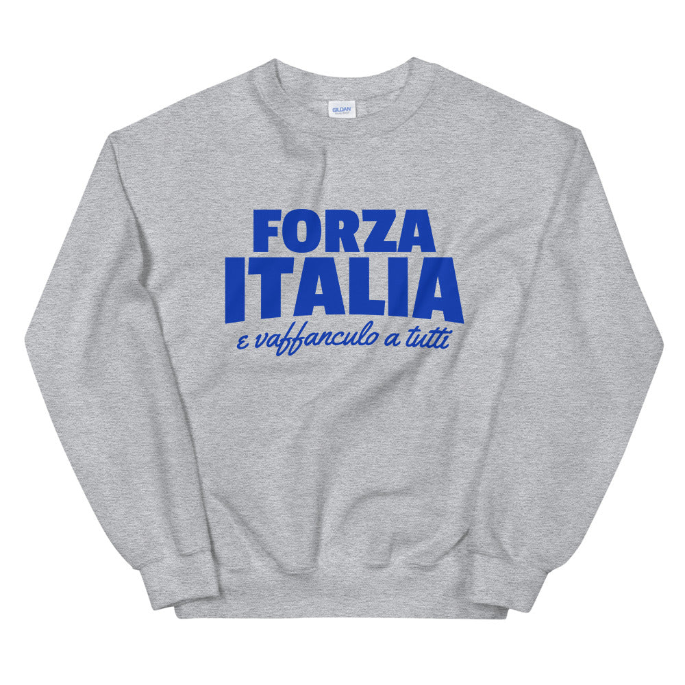 Forza Italia e Vaffanculo a Tutti Blue Logo Men's Sweatshirt