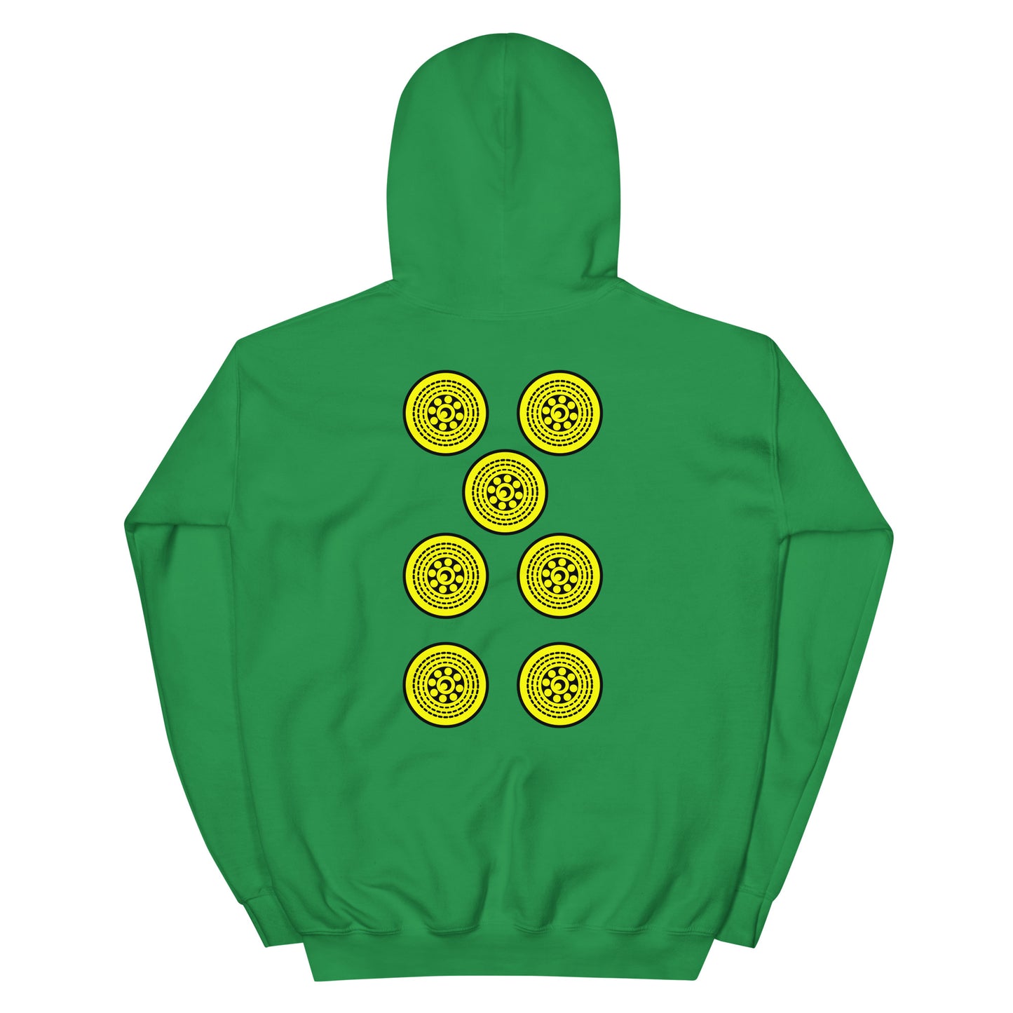Sicilian Seven of Coins (Sette Bello) Women's Back-Printed Hoodie