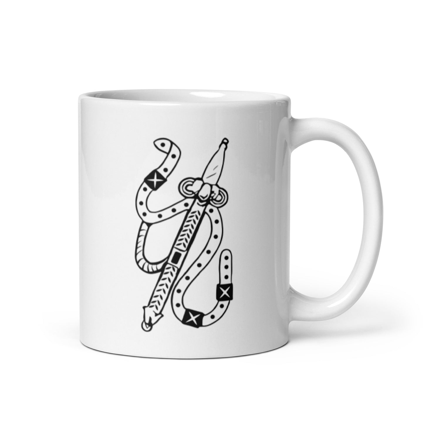 Asso Di Spade Silhouette Collection - White Glossy Mug