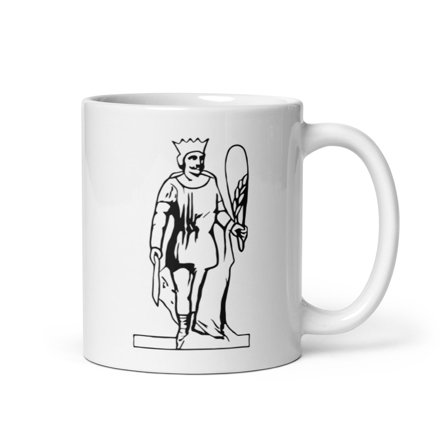 Il Re Di Bastoni Silhouette Collection - White Glossy Mug
