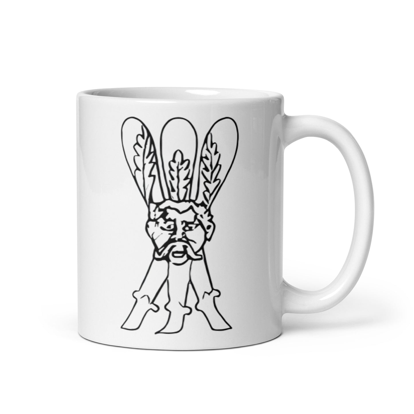 Tre Di Bastoni Silhouette Collection - White Glossy Mug