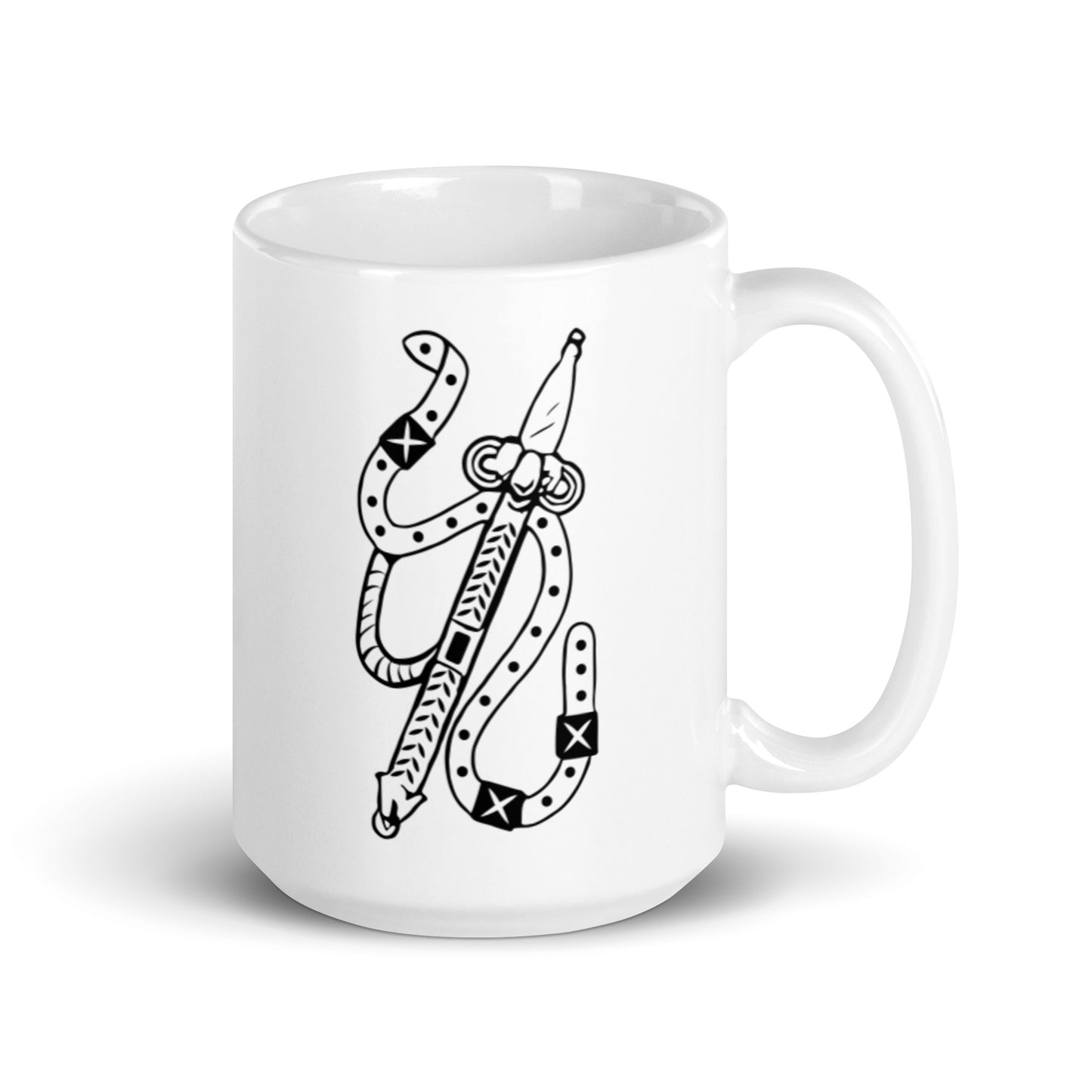Asso Di Spade Silhouette Collection - White Glossy Mug