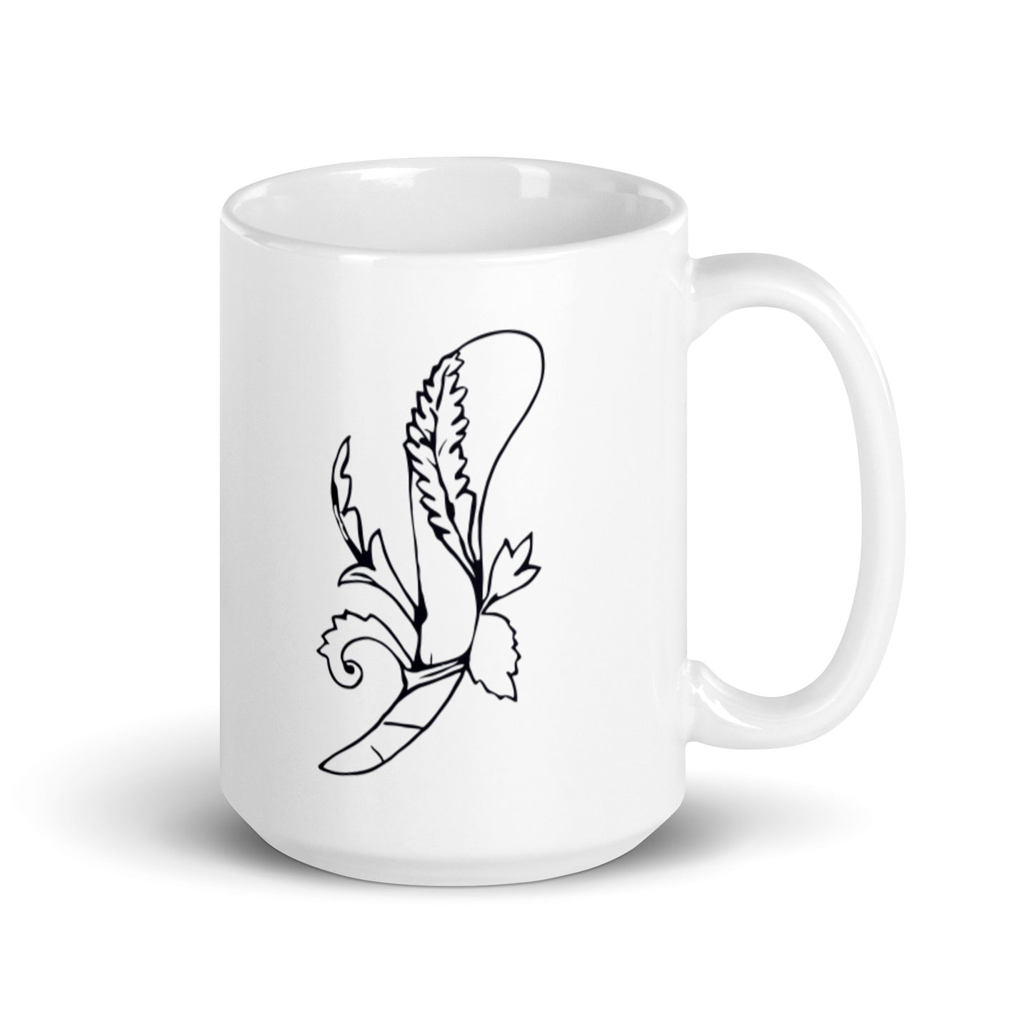 Asso-Di-Bastoni Silhouette Collection - White Glossy Mug