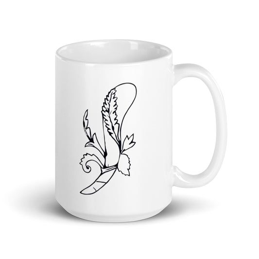 Asso-Di-Bastoni Silhouette Collection - White Glossy Mug