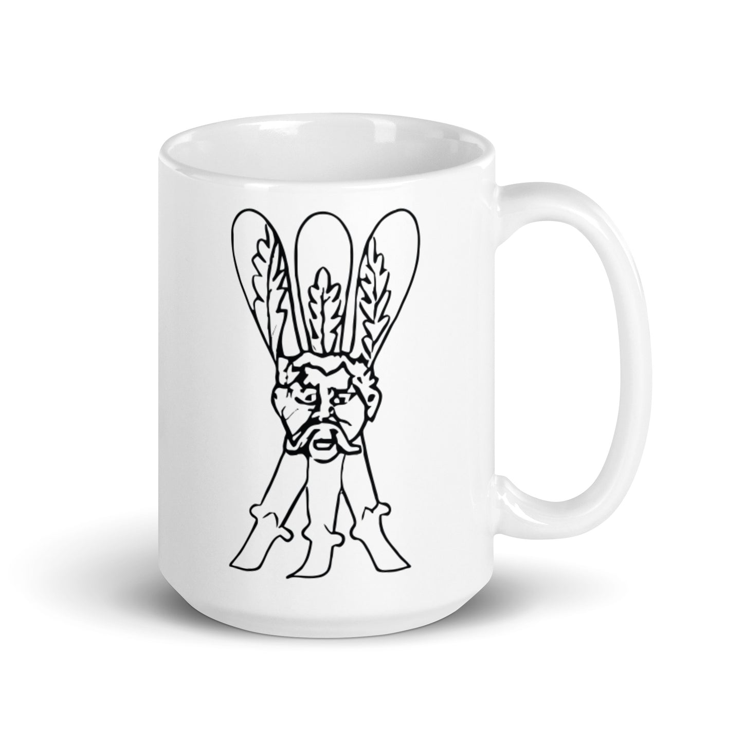 Tre Di Bastoni Silhouette Collection - White Glossy Mug
