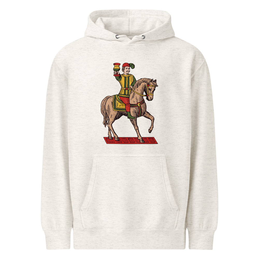 Vintage Cavaliere di Coppe Premium Hoodie, another view