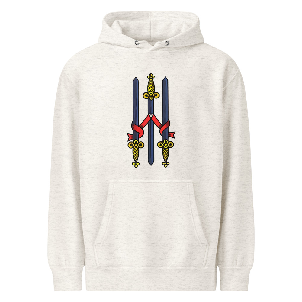 Vintage Tre di Spade Premium Hoodie, another view