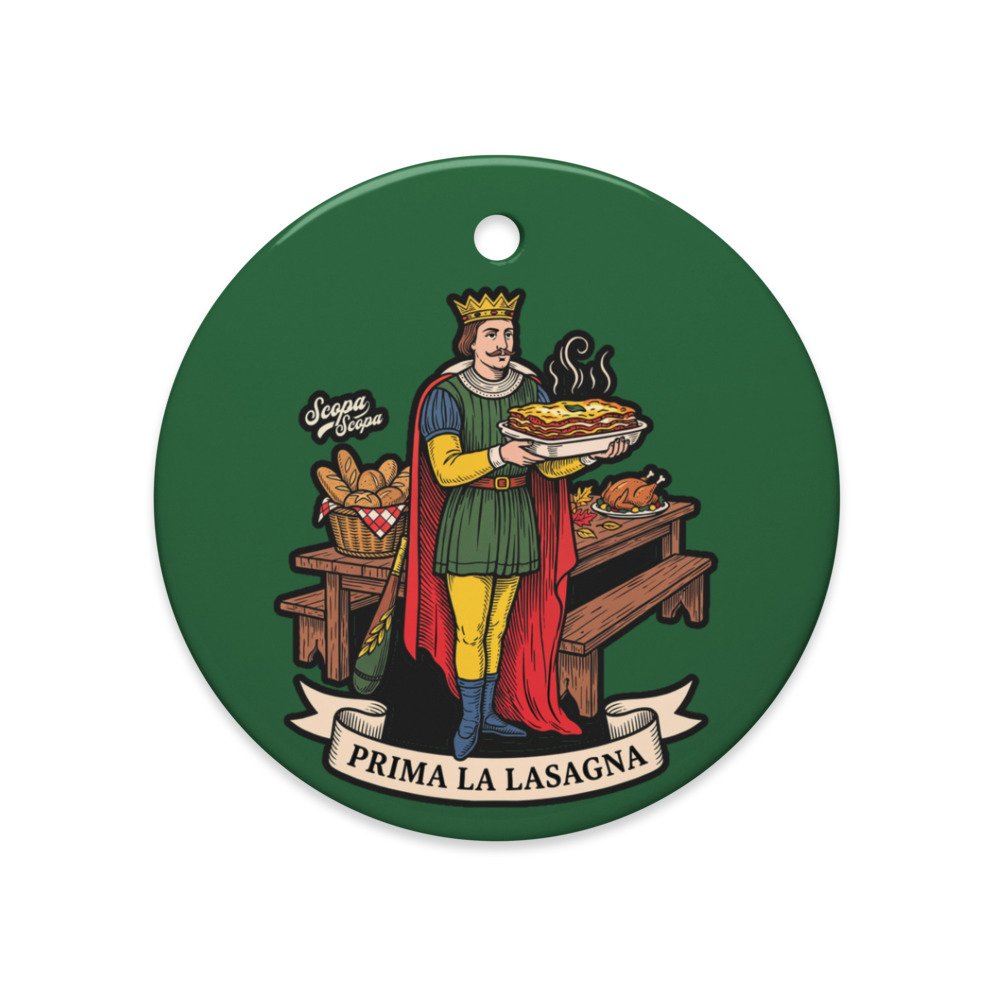 Prima la lasagna Ornament, another view