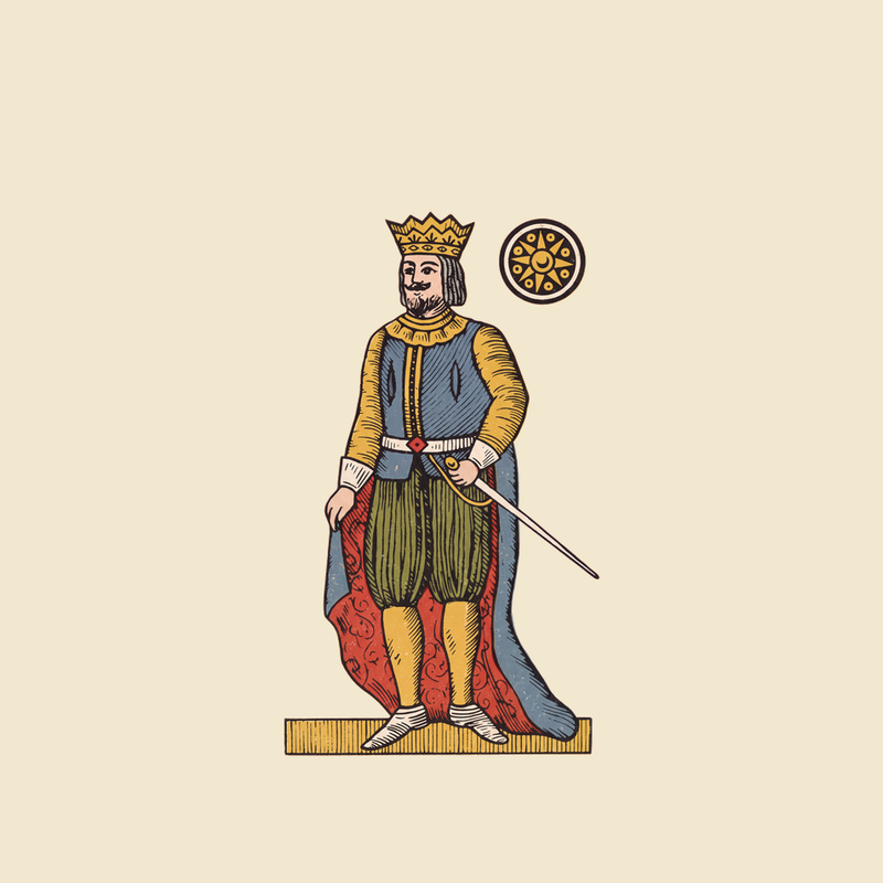 Vintage Re di Denari Ornament artwork, as printed