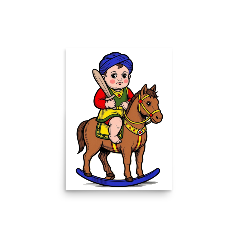 Baby Cavallo di Spade Nursery Print 12×16