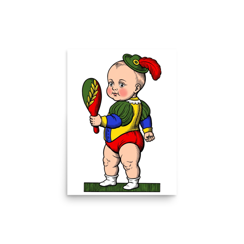 Baby Fante di Bastoni Nursery Print 12×16
