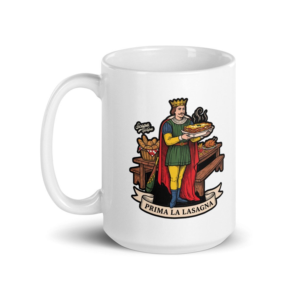 Prima la lasagna Mug 15 oz, another view