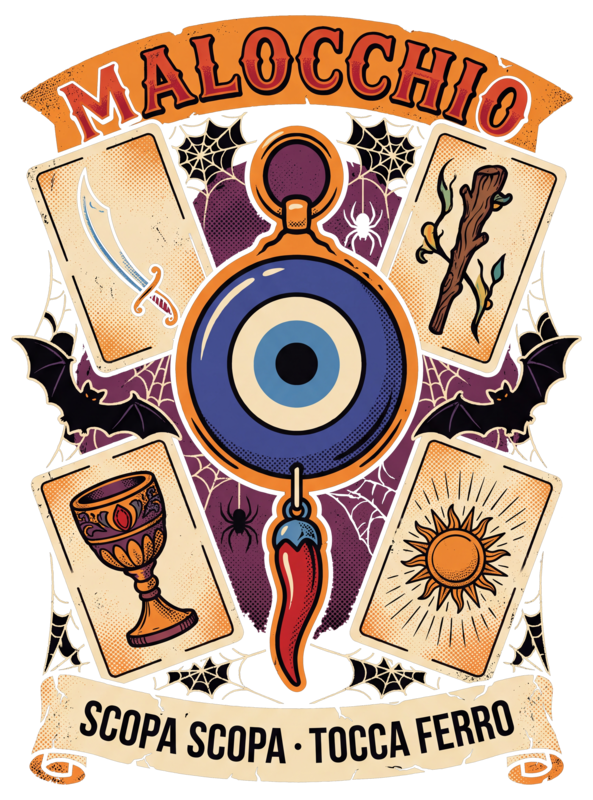 Malocchio artwork, as printed