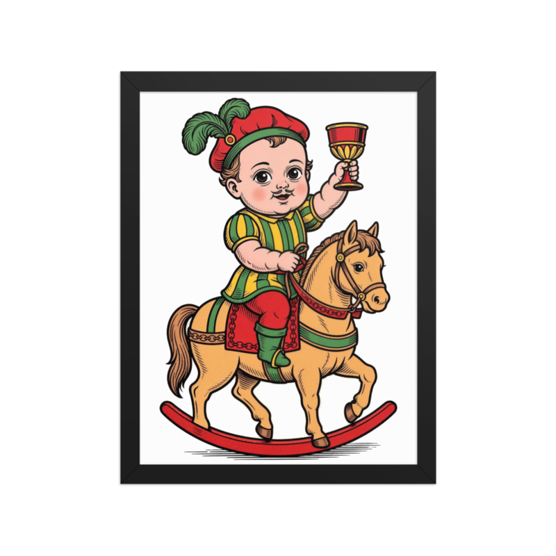 Baby Cavallo di Coppe Framed Nursery Print 12×16