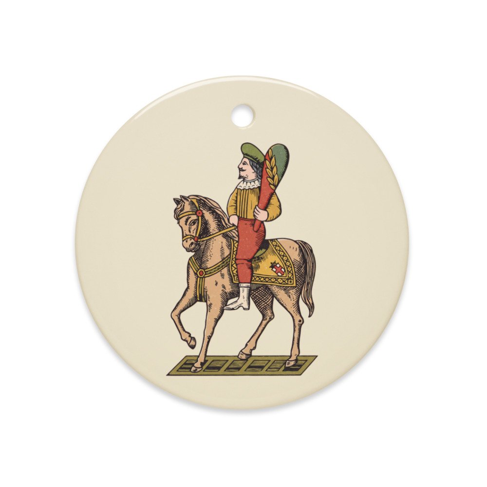 Vintage Cavaliere di Bastoni Ornament, another view