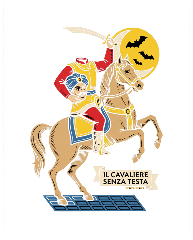 Il Cavaliere Senza Testa artwork, as printed