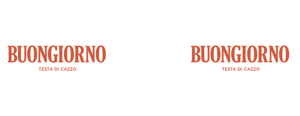 BUONGIORNO artwork, as printed