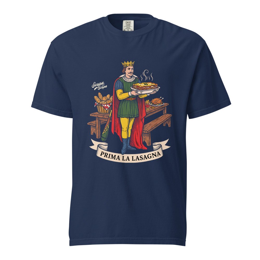 Prima la lasagna Heavyweight Tee, another view