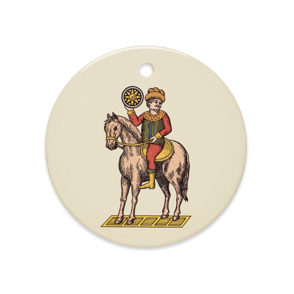 Vintage Cavaliere di Denari Ornament, another view