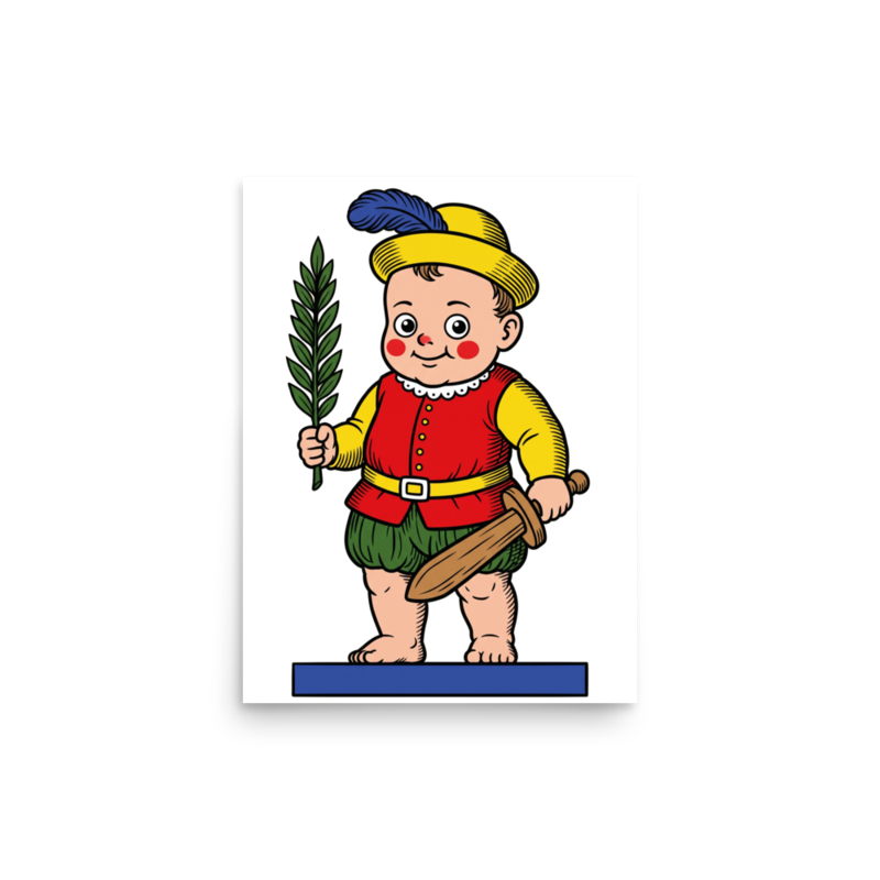 Baby Fante di Spade Nursery Print 12×16