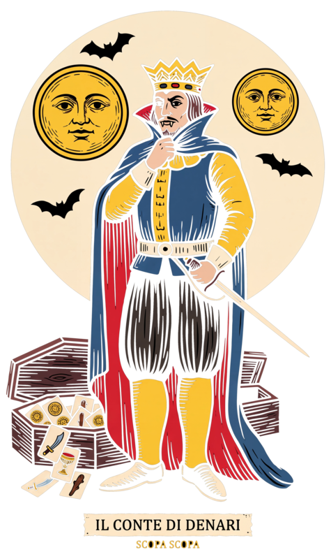 Il Conte di Denari artwork, as printed