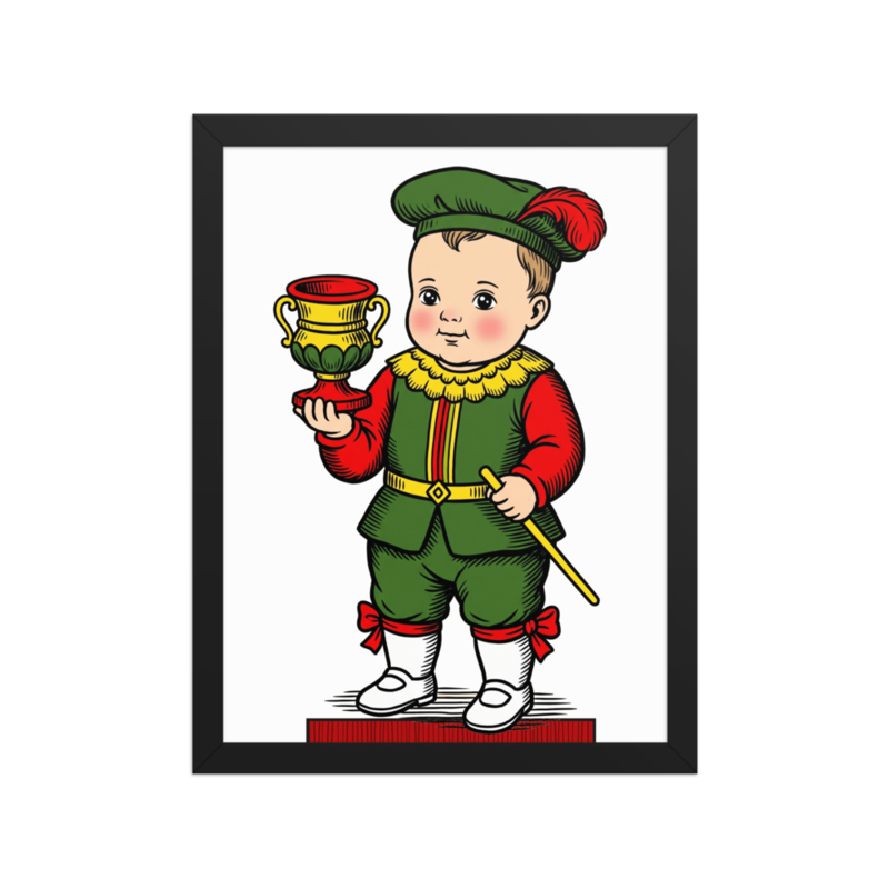 Baby Fante di Coppe Framed Nursery Print 12×16