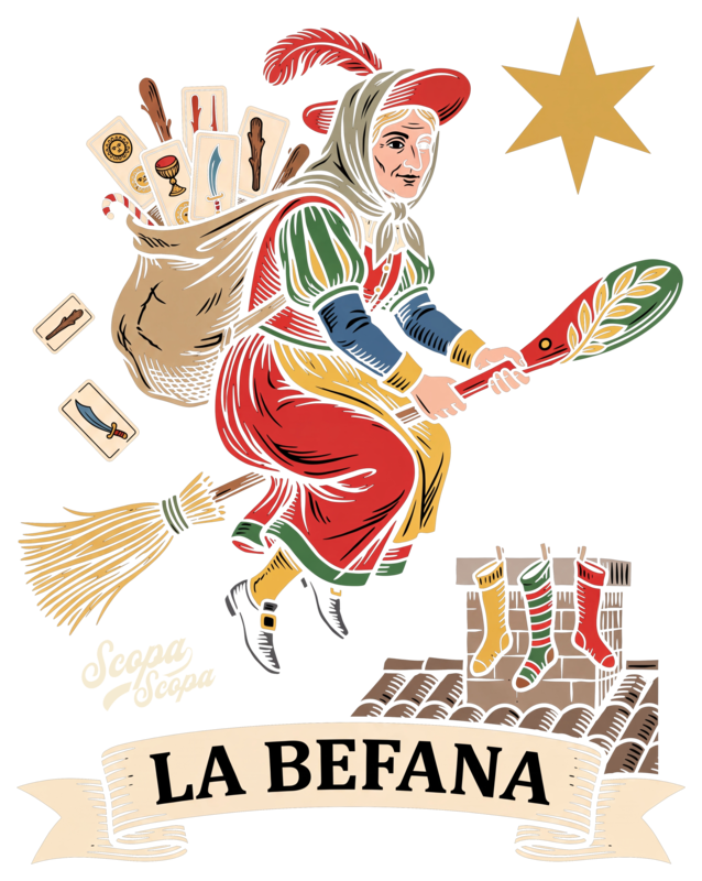 La Befana artwork, as printed