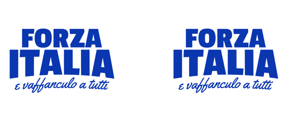 Forza Italia artwork, as printed