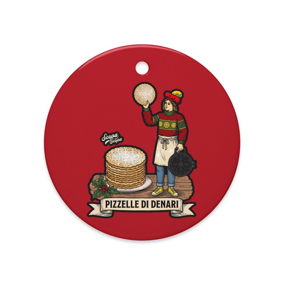 Pizzelle di Denari Ornament, another view