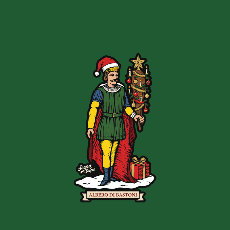 Albero di Bastoni Ornament artwork, as printed