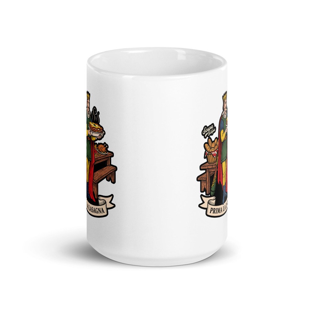 Prima la lasagna Mug 15 oz, another view