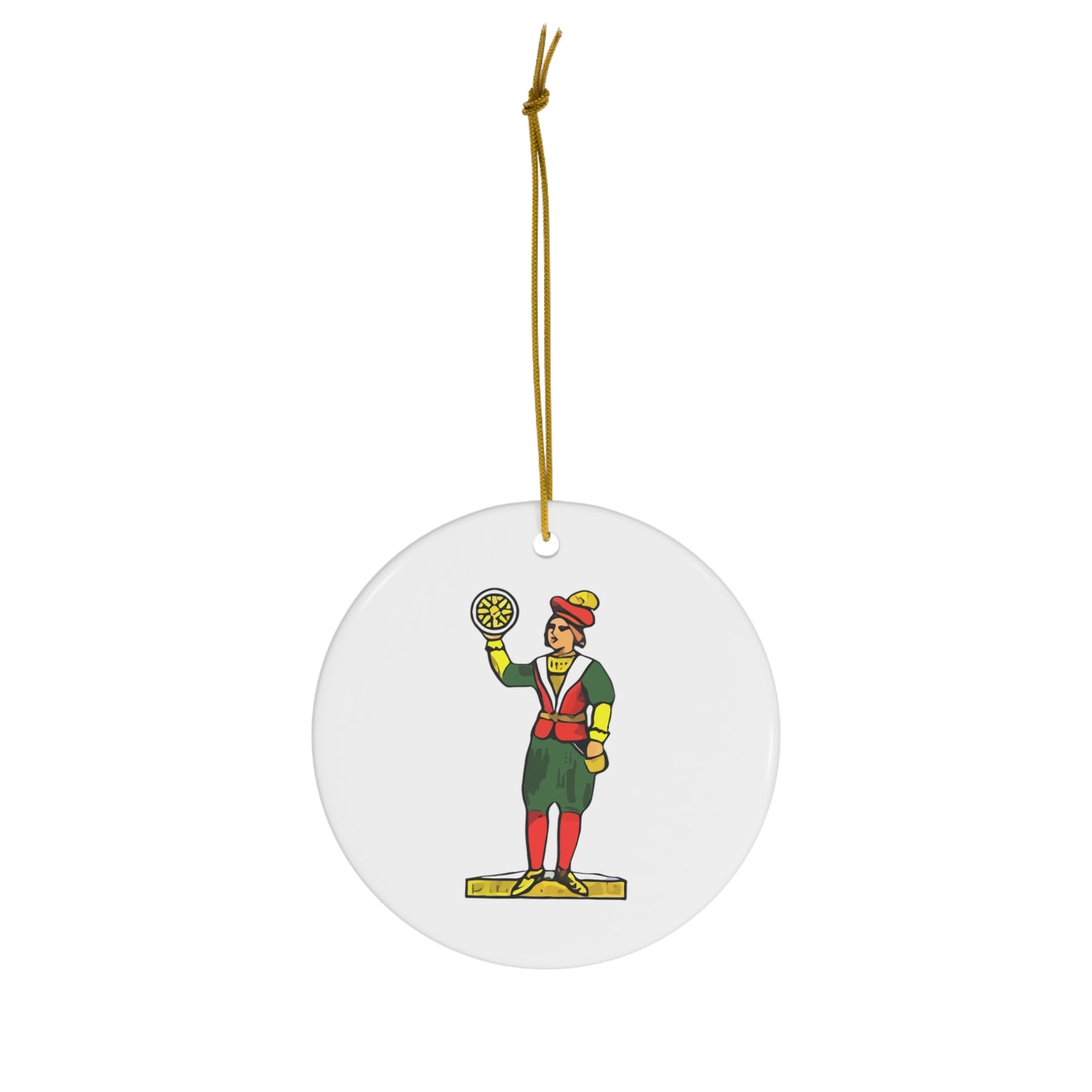 The Queen of Coins Ceramic Ornament