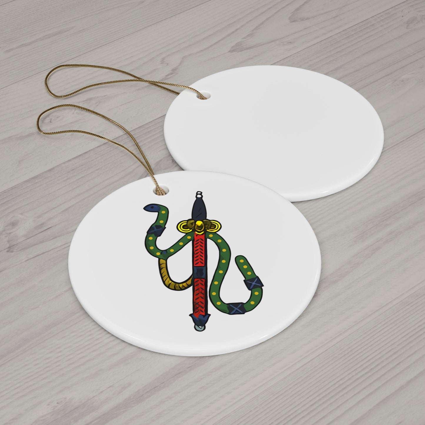 Italian Ace of Swords Ceramic Ornament