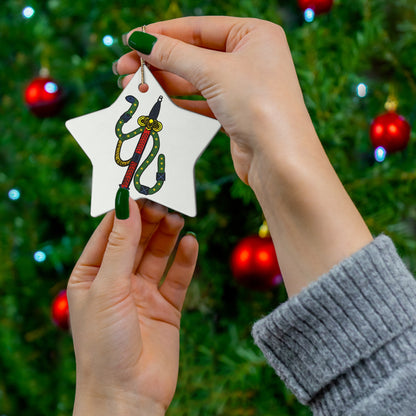 Italian Ace of Swords Ceramic Ornament