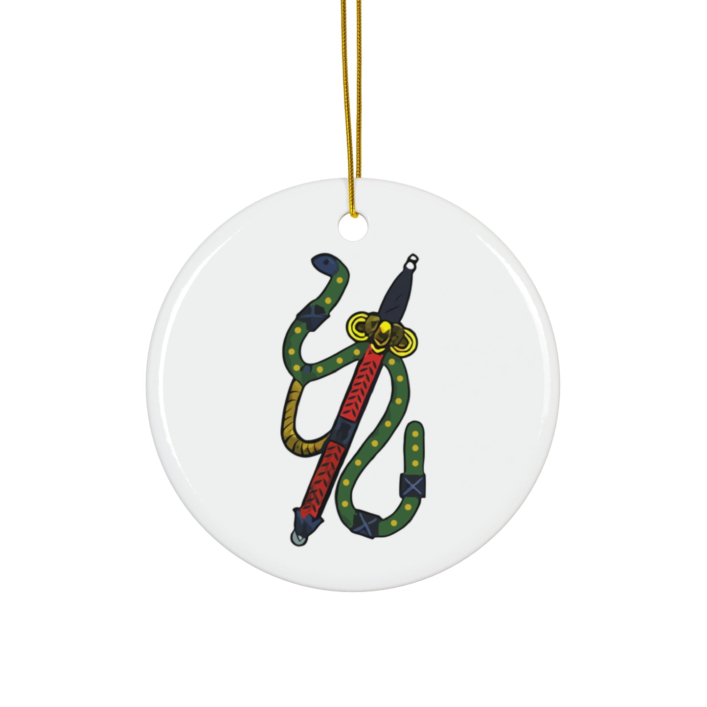 Italian Ace of Swords Ceramic Ornament