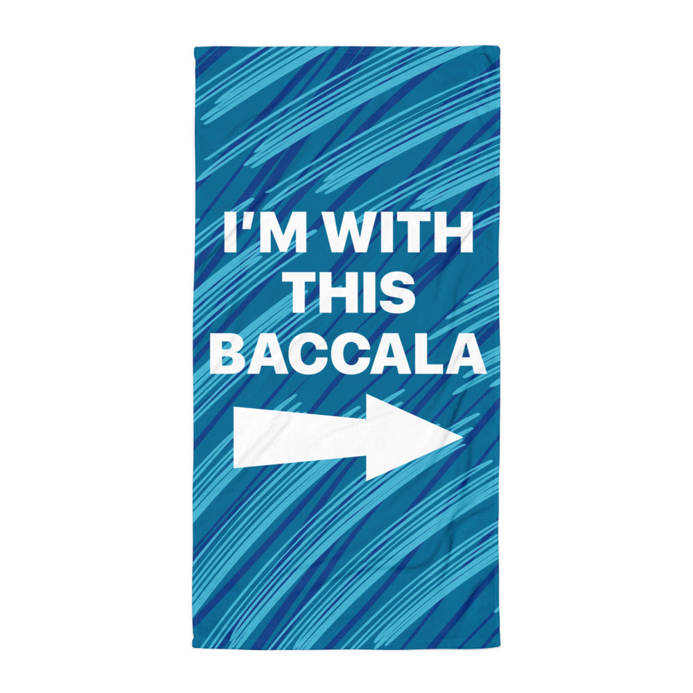 I'm With This Baccala Premium Beach Towel