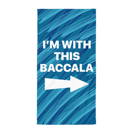 I'm With This Baccala Premium Beach Towel