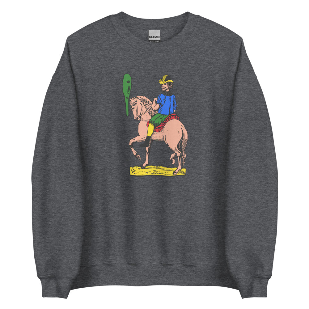 Sicilian Horse of Clubs / Cavaliere Di Bastoni Men’s Sweatshirt