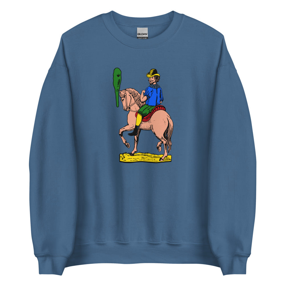 Sicilian Horse of Clubs / Cavaliere Di Bastoni Men’s Sweatshirt