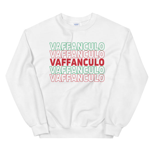 Vaffanculo Men's White Sweatshirt