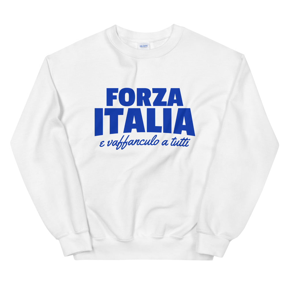 Forza Italia e Vaffanculo a Tutti Blue Logo Men's Sweatshirt