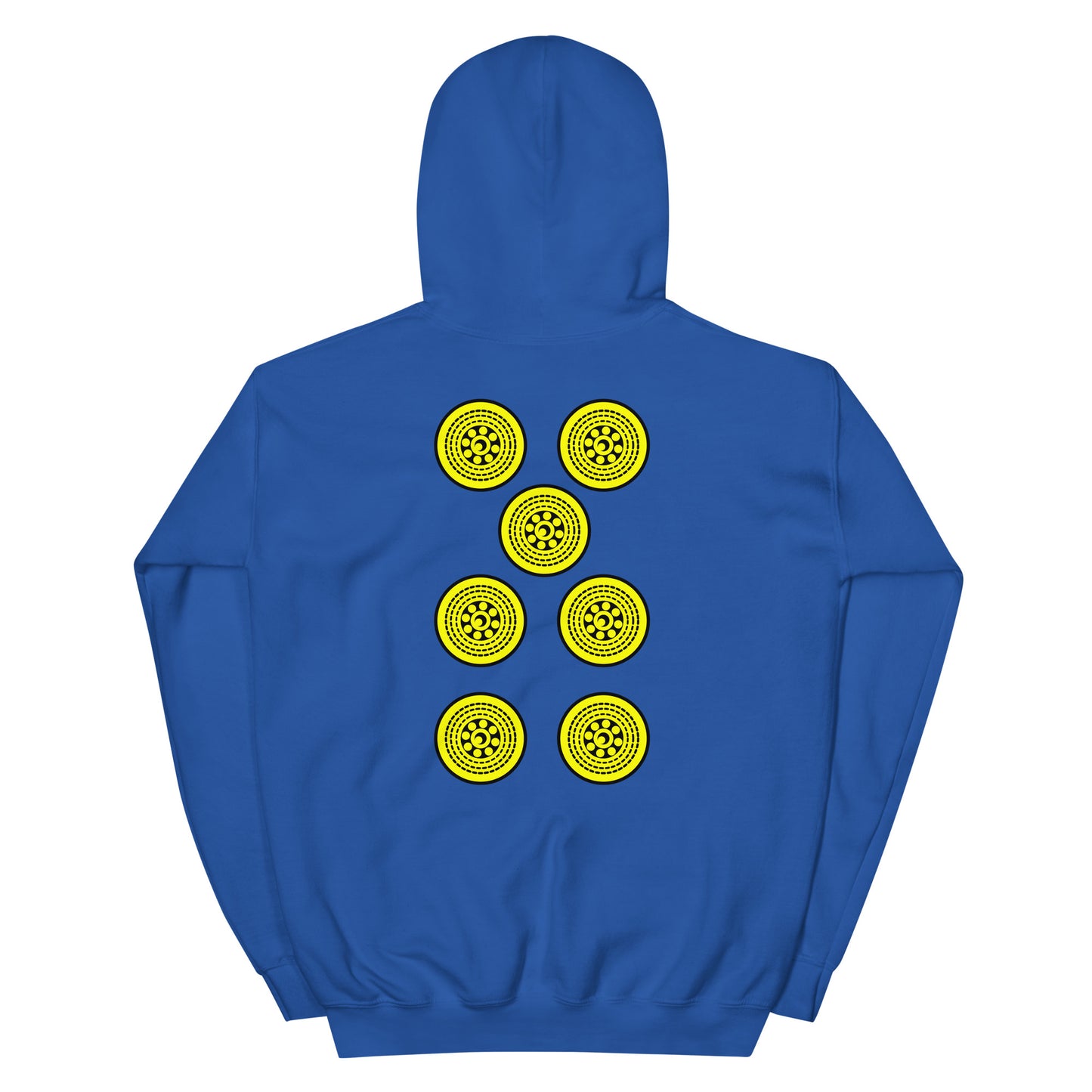Sicilian Seven of Coins (Sette Bello) Women's Back-Printed Hoodie