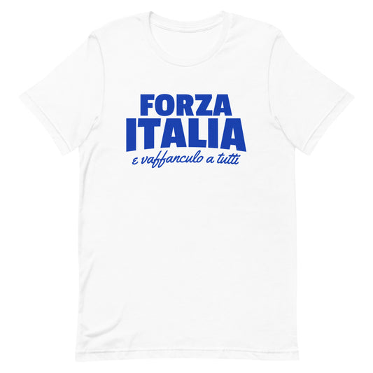 Forza Italia e Vaffanculo a Tutti Blue Logo Men's T-Shirt